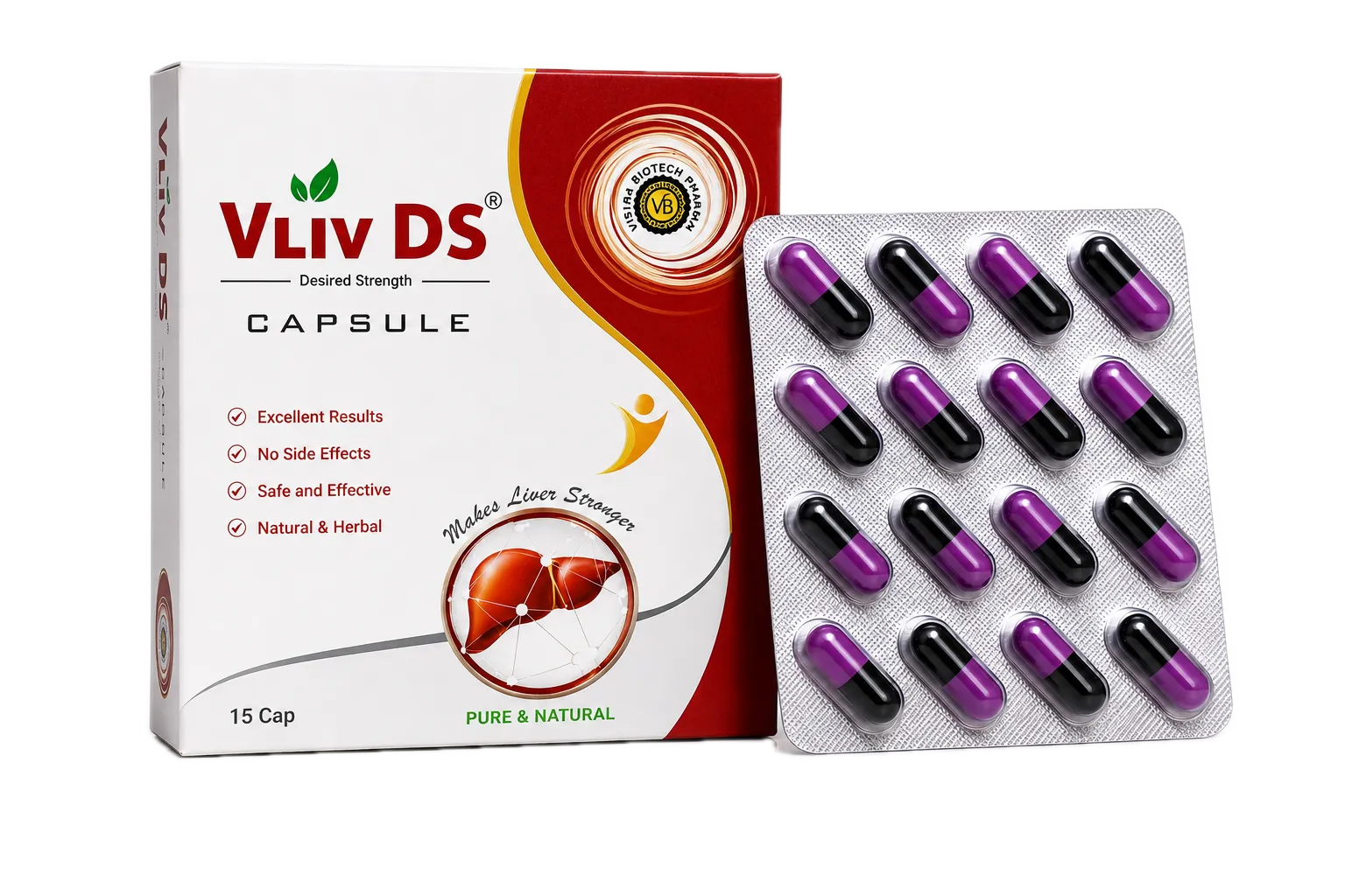 Vliv DS Capsule Ayurvedic liver formulation 15 capsule carton