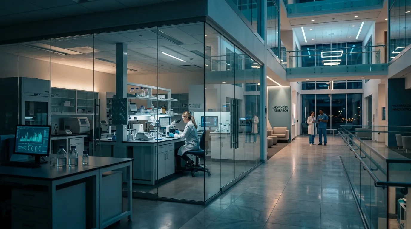 Pharmaceutical laboratory research and quality operations at Vistra partner facilities