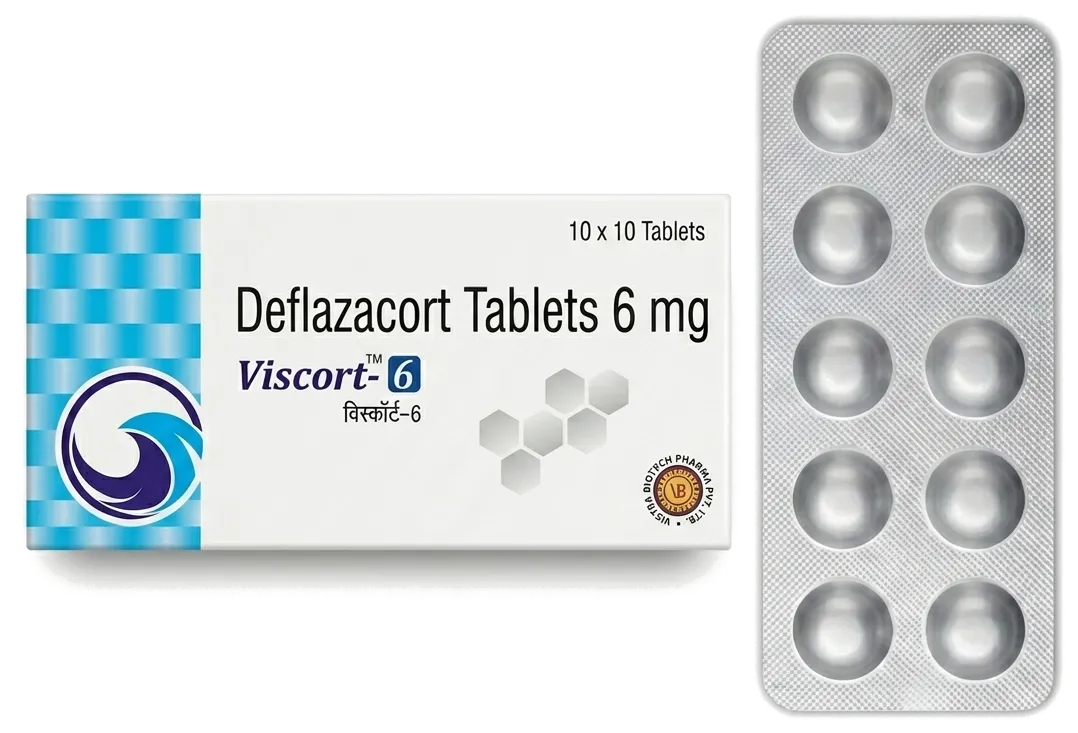Viscort-6 Deflazacort 6 mg tablets 10 × 10 carton
