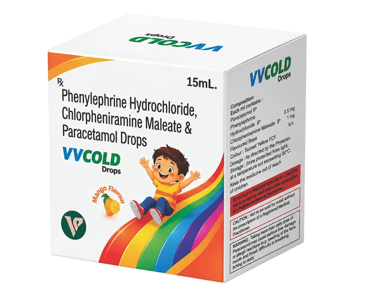 VVCOLD Drops 15 ml carton