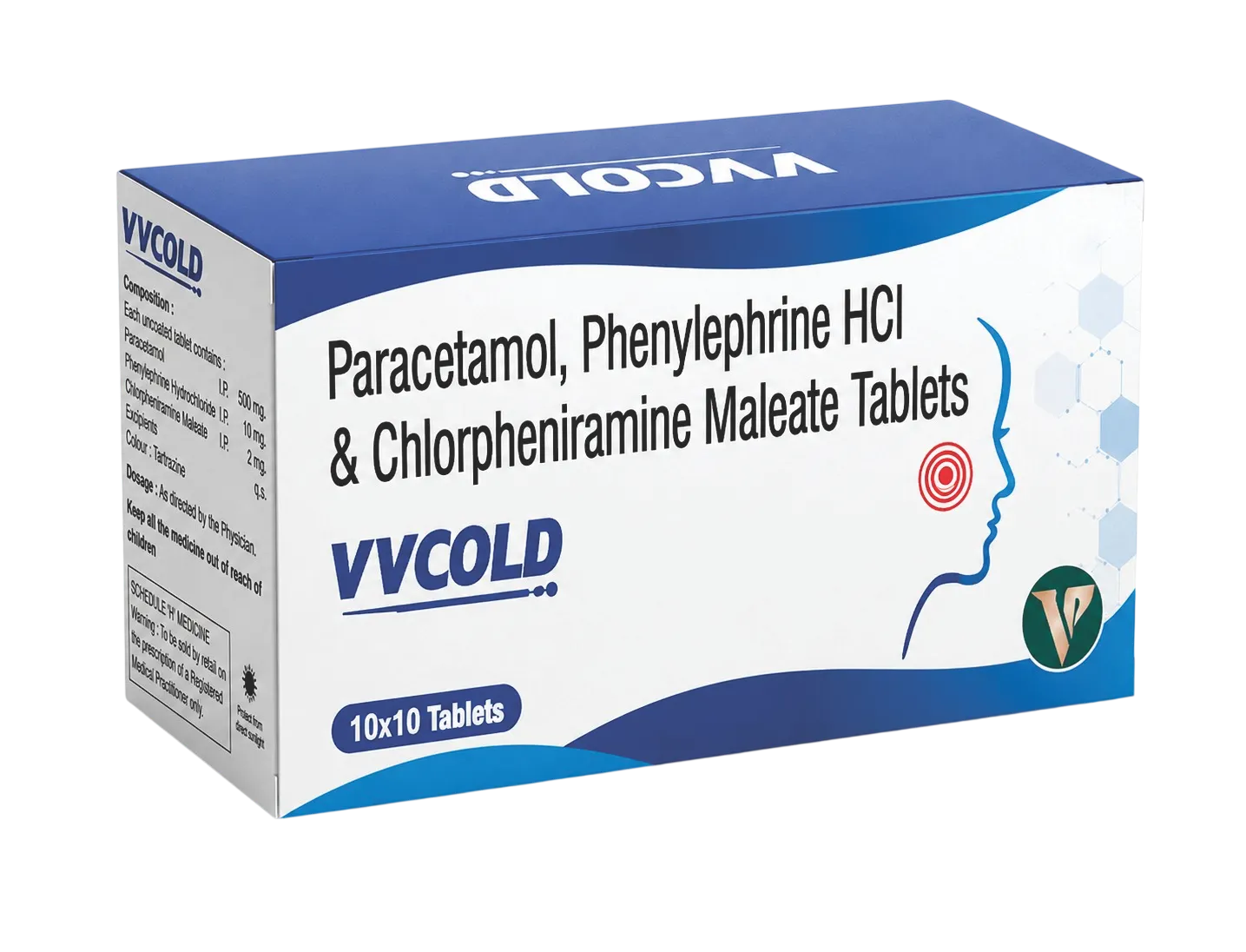 VVCOLD tablets 10 × 10 carton